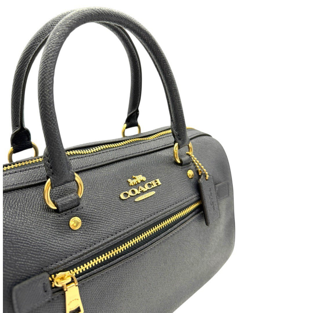 【極美品】コーチ ハンドバッグ ショルダーバッグ２WAYバッグ レザー ローワンサッチュエル F79946 レディース ネイビ ー紺