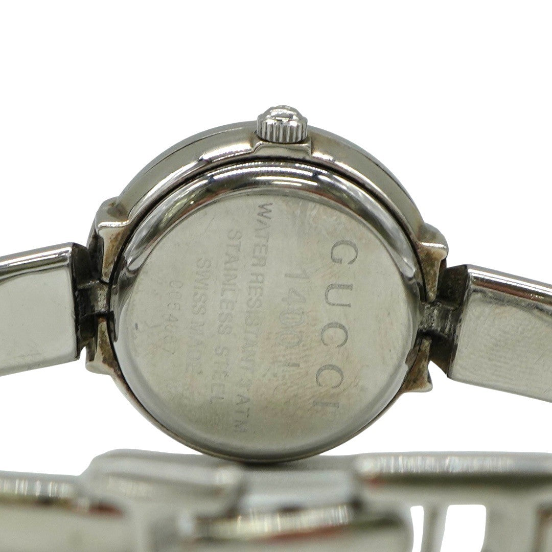 グッチ時計 バングルウォッチ 腕時計 クオーツ 1400L 黒 ブラック シルバー レディース グッチ