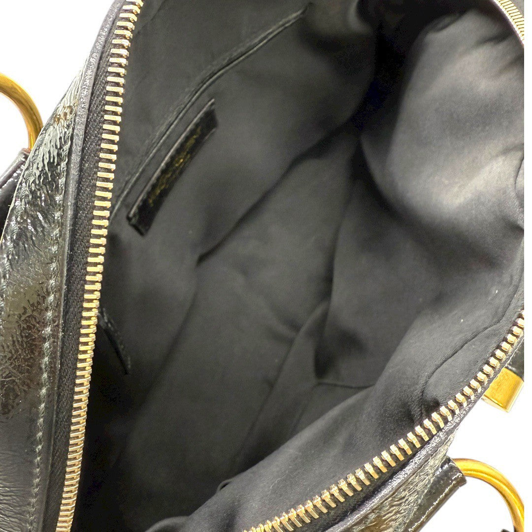 イヴサンローラン ミューズバッグ パテントレザー レディース