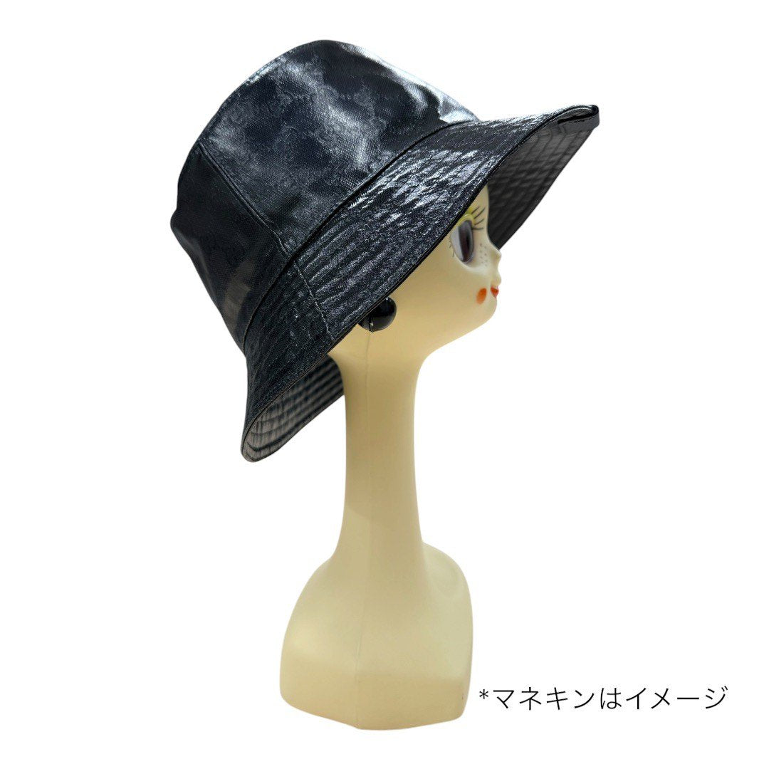 グッチ GGキャンパス ナイロン バケットハット ロゴ付き ブラック ハット