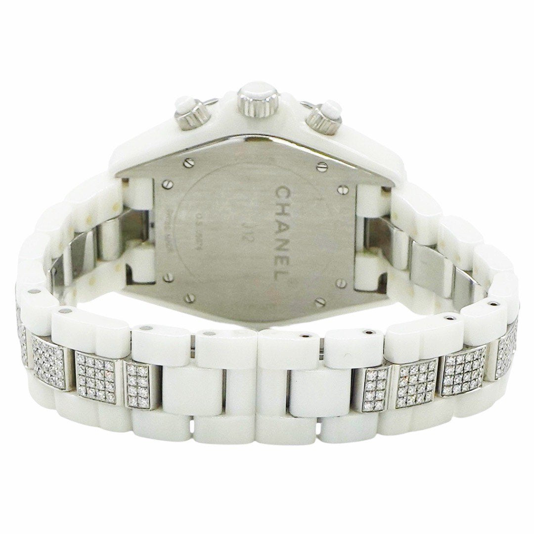 シャネル J12クロノグラフ ダイヤベゼル ダイヤブレス セラミック H1707 オートマティック メンズ