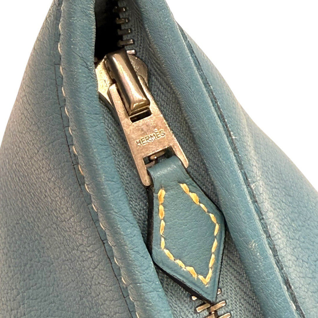 エルメス トリム31 ブルージーン シルバー金具