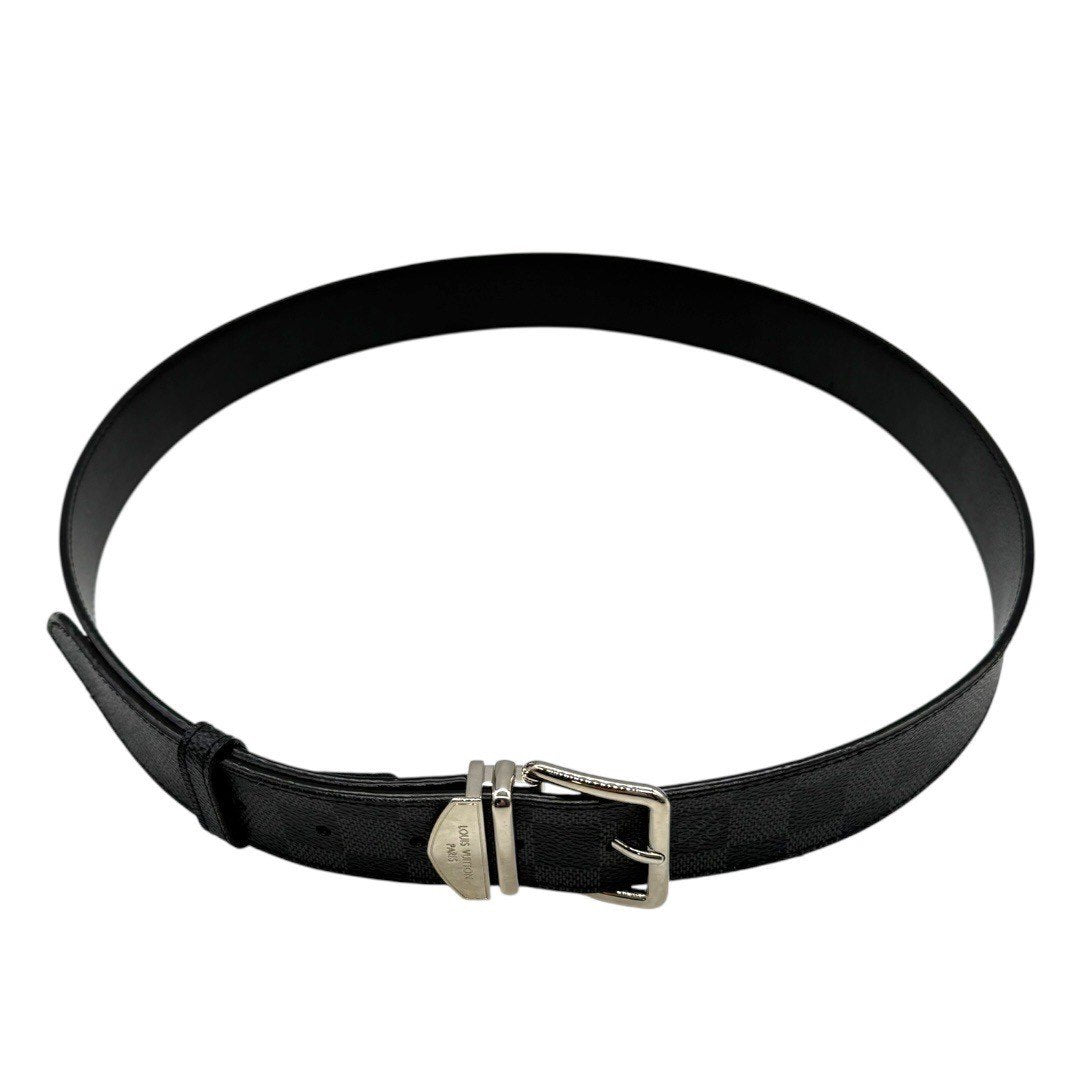 ルイ ヴィトン ベルト サンチュール シドニー ブラウン ダミエ エベヌ M9568  ウエストベルト ダミエキャンバス レザー メンズ