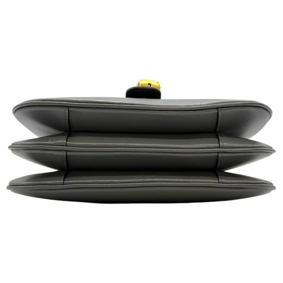 セリーヌ 斜め掛け ショルダーバッグ  ダブゥ バッグ レザーバッグ ポシェット グレー レディース