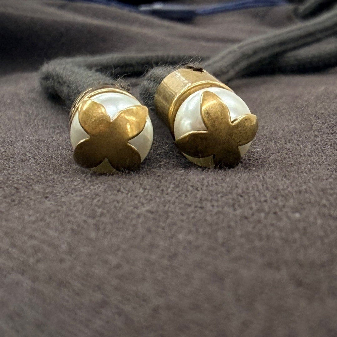 ルイヴィトン パールエンベリッシュドフーディー スウェットパーカー HSY92W ブラウン XL 18489M