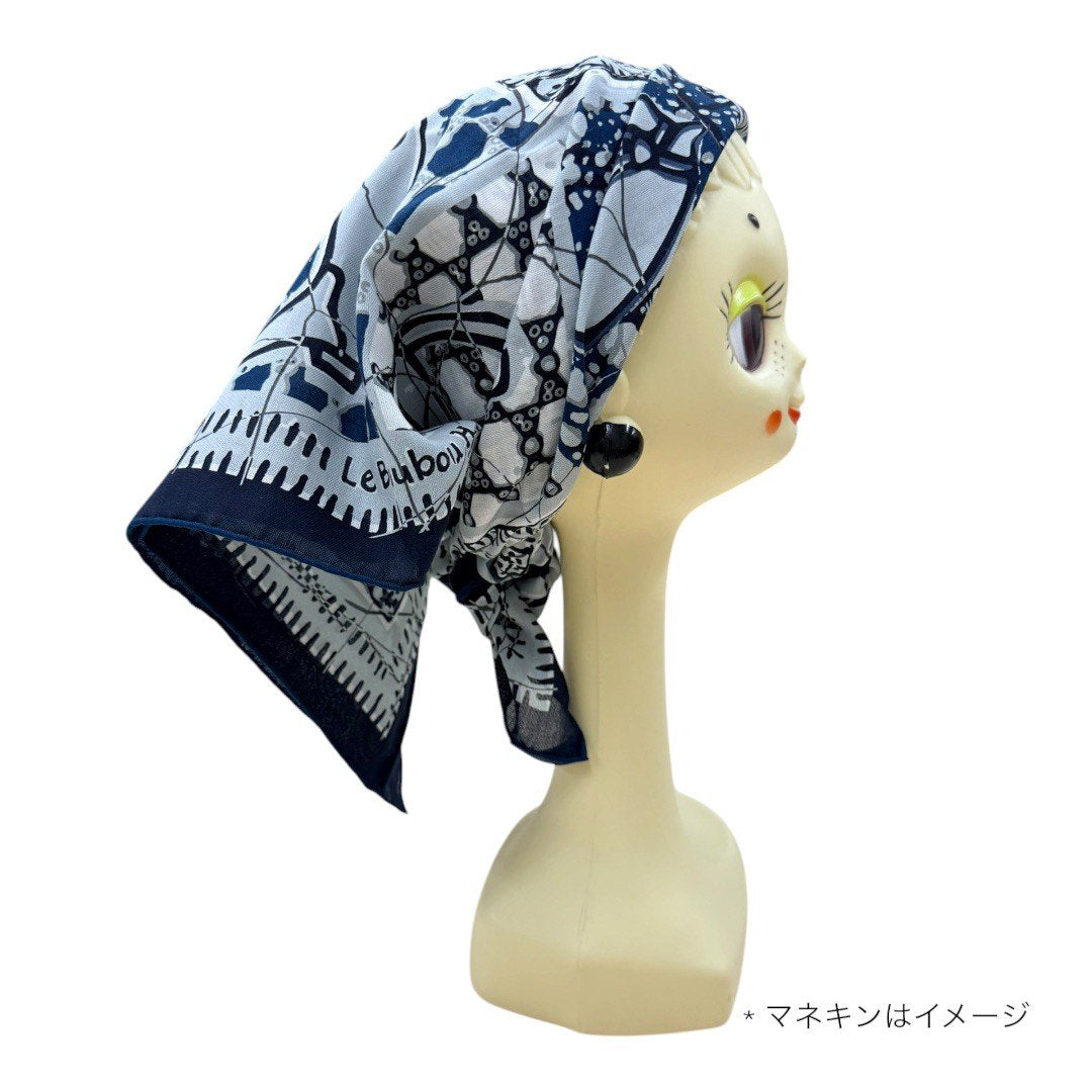 エルメス カレ65 Le Boubou H スカーフ ネイビー メンズ レディース
