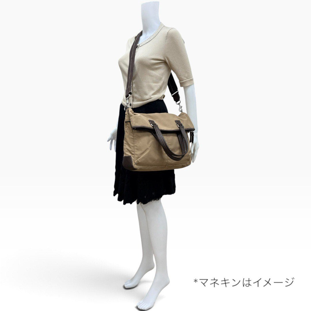 コーチ バッグ レディース 2WAY ショルダーバッグ ベージュ 茶