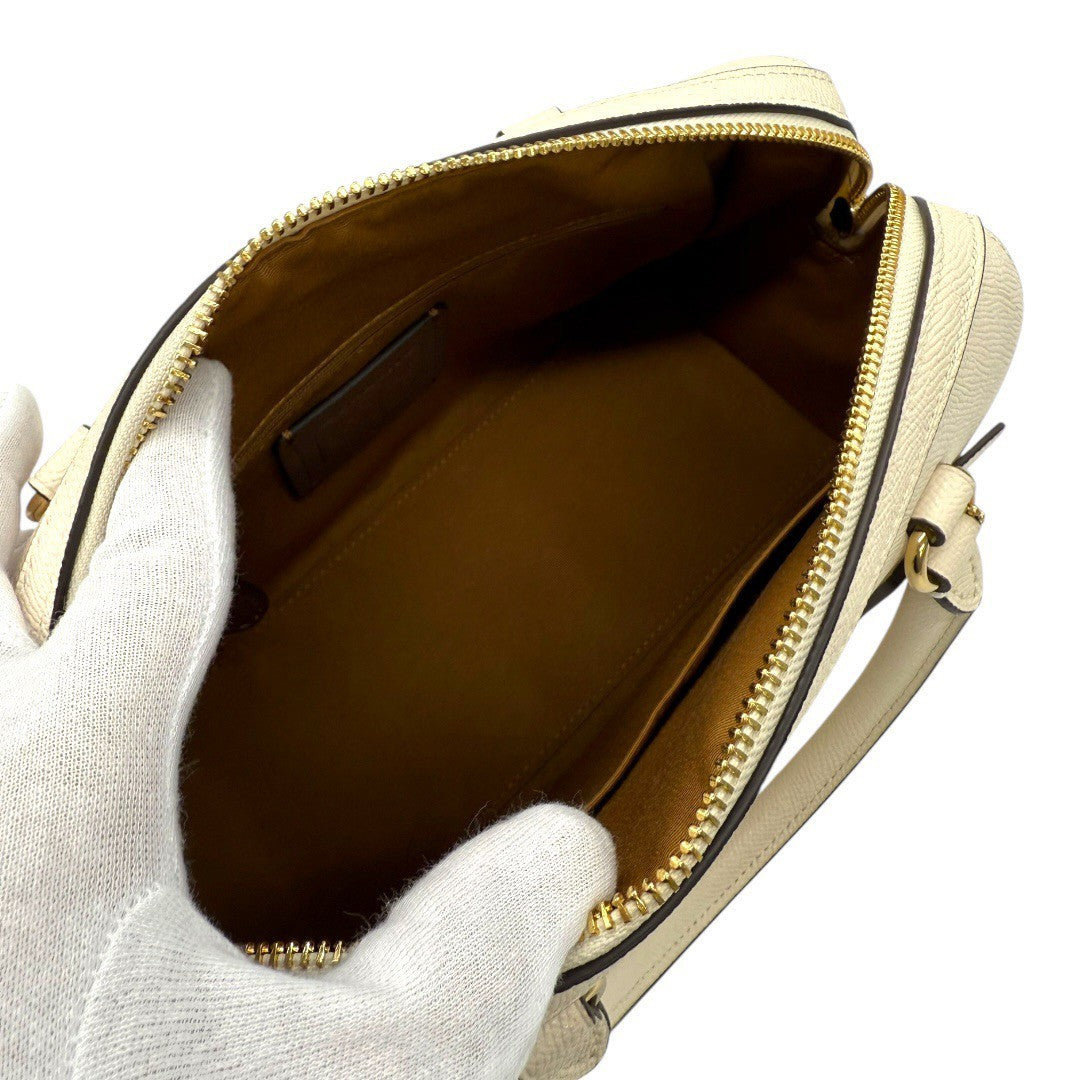 コーチ ハンドバッグ２WAYバッグ ショルダーバッグ レザー ホワイト レディース