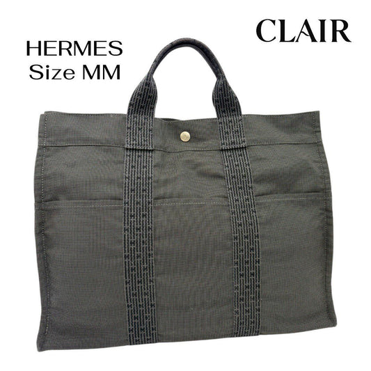 エルメス エールライン トートMM ハンドバッグ トートバッグ グレー レディース メンズ