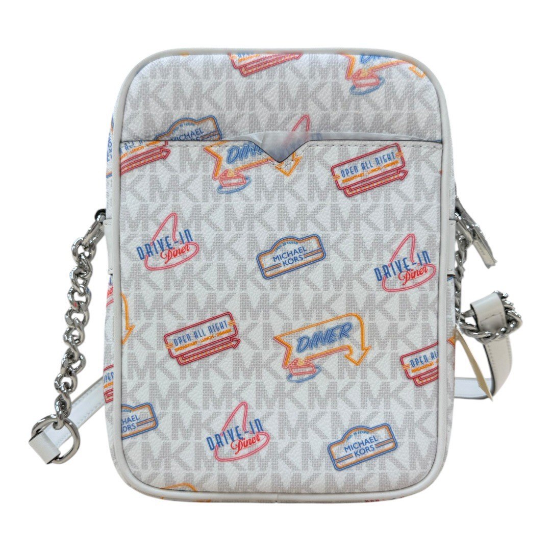【新品】 マイケルコース  ショルダーバッグ ホワイト×マルチ レディース