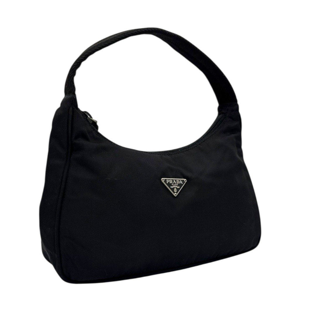 プラダ アクセサリーポーチ ハンドバッグ ナイロン レディース 黒 ブラック ミニバッグ