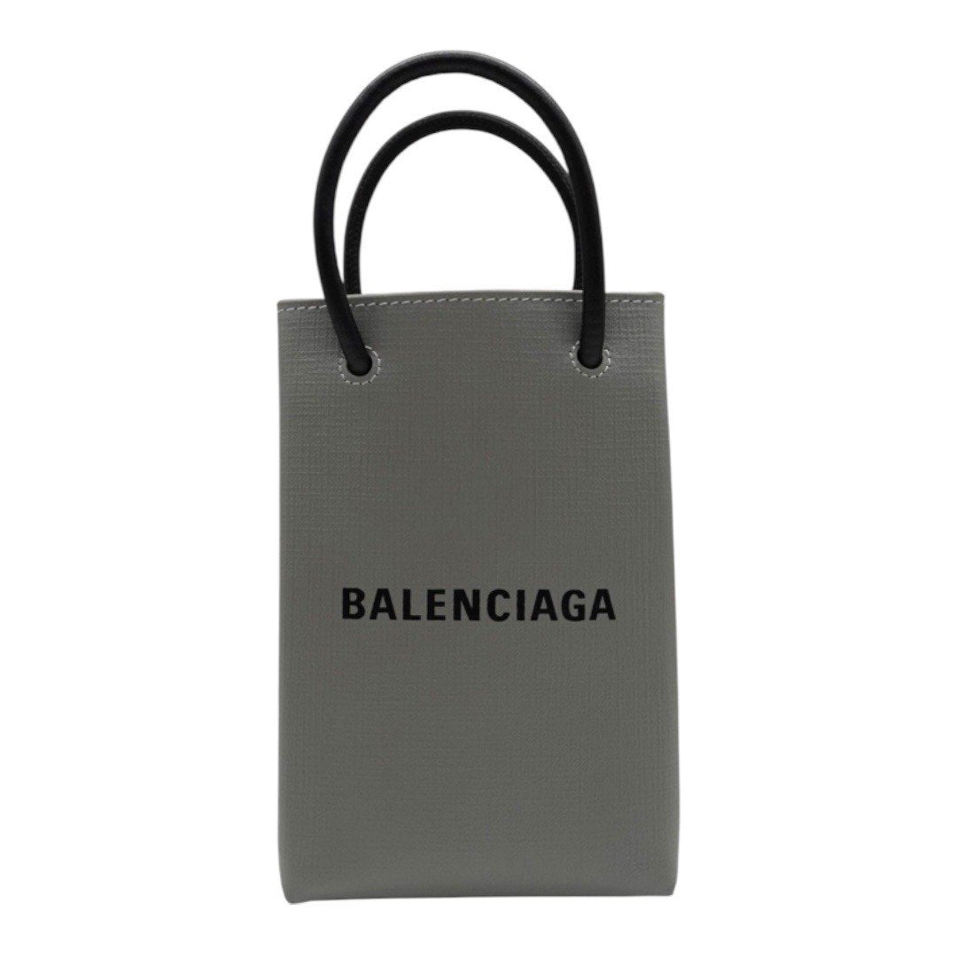 バレンシアガ フォンケース 携帯ケース スマホケース スマホショルダーケース ショルダー タイプ グレー メンズ レディース ユニセックス