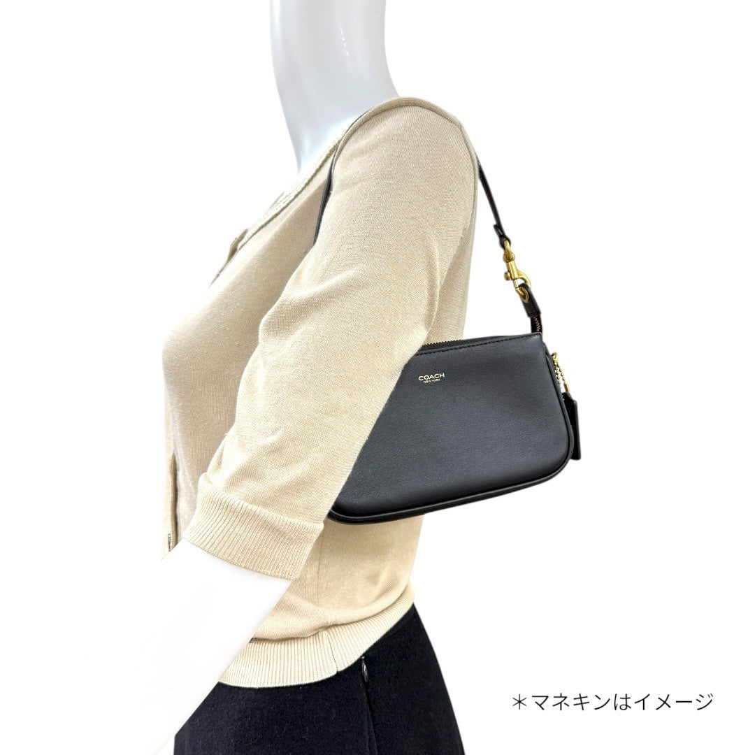 【極美品】コーチ プラザ バッグ 18 ハンドバッグ ショルダーバッグ アクセサリーポーチ ブラック レディース