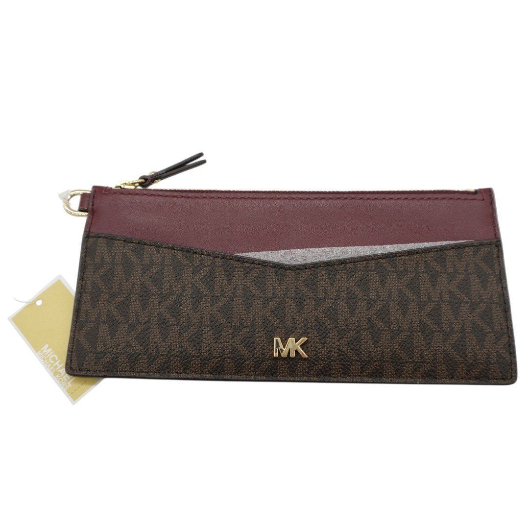 【未使用品】マイケルコース カードケース付き 長財布 財布 札入れ ウォレット レディース ボルドー ヘビ柄