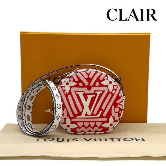 【極美品】ルイヴィトン ショルダーバッグ ボワット シャポー スープル LVクラフティ ジャイアント モノグラム ルージュ ホワイト ポシェット