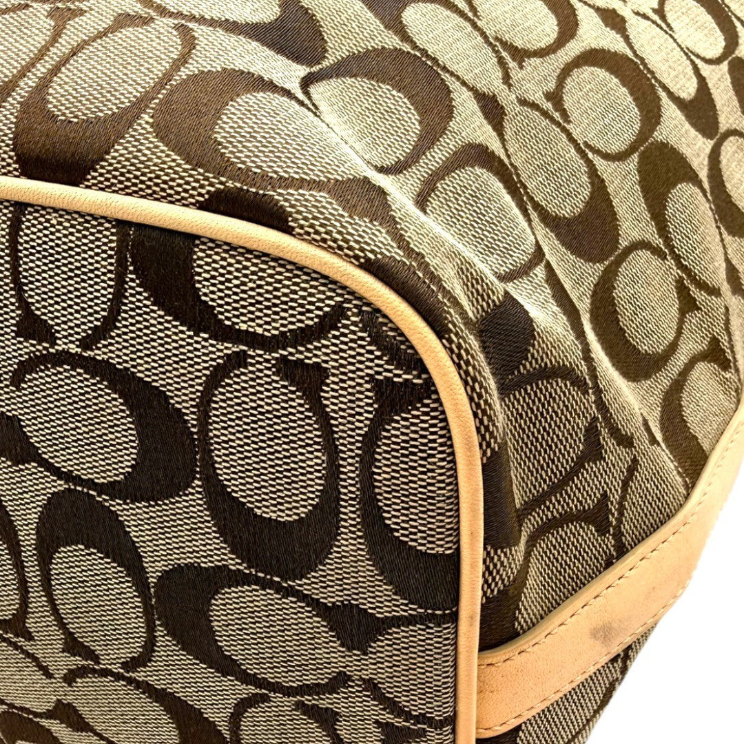 コーチ シグネチャー キャンパス トートバッグ ベージュ  レディース ヴィンテージ