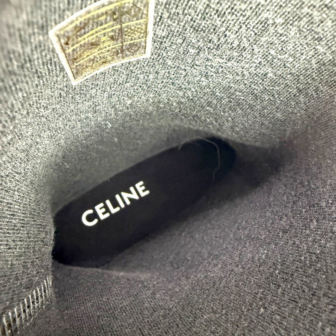 【美品】 セリーヌ レインブーツ 長靴 雨具 雨靴 傘 カーキ 23cm レディース