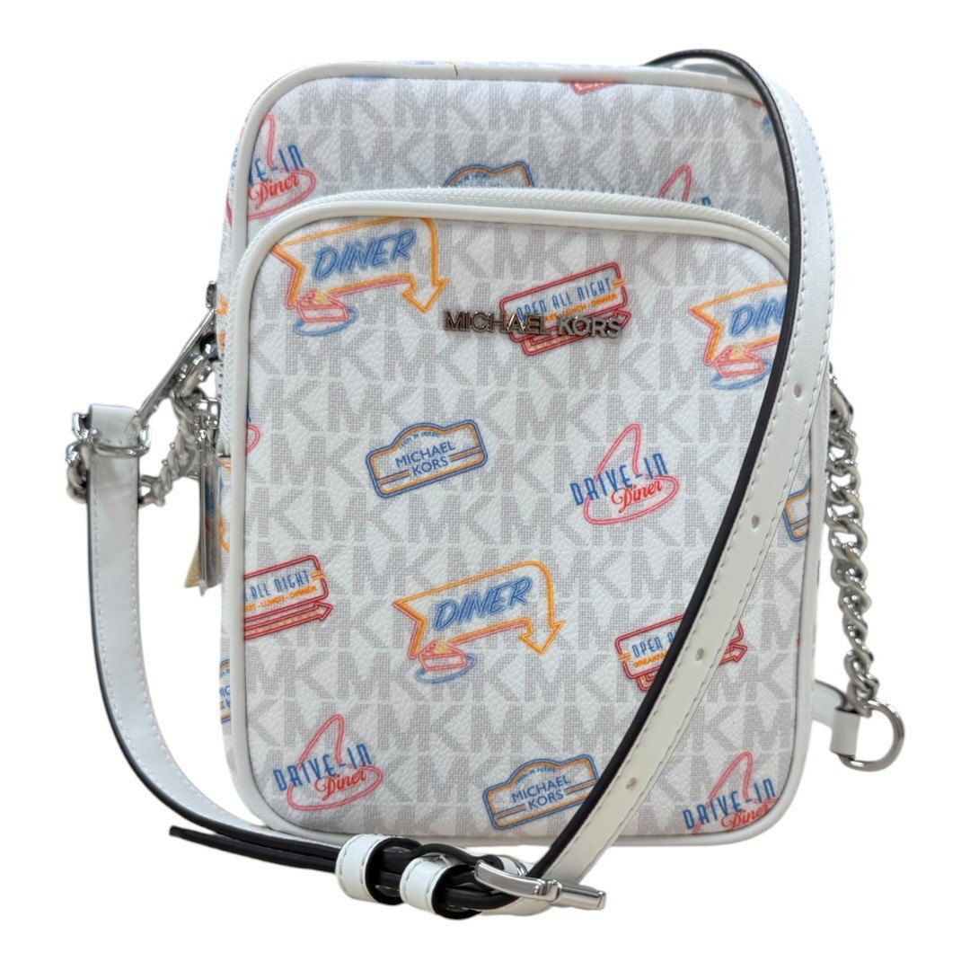 【新品】 マイケルコース  ショルダーバッグ ホワイト×マルチ レディース