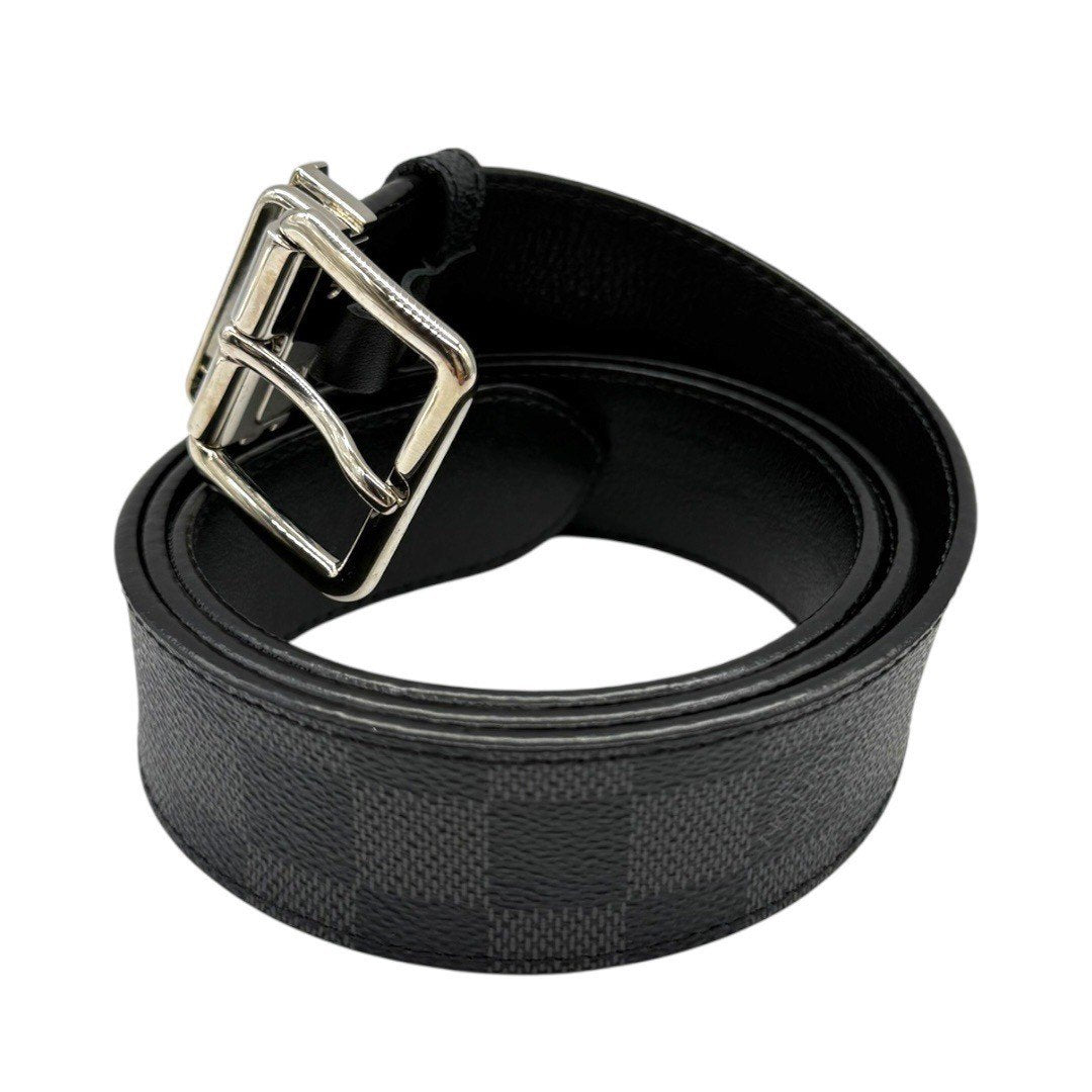 ルイ ヴィトン ベルト サンチュール シドニー ブラウン ダミエ エベヌ M9568  ウエストベルト ダミエキャンバス レザー メンズ