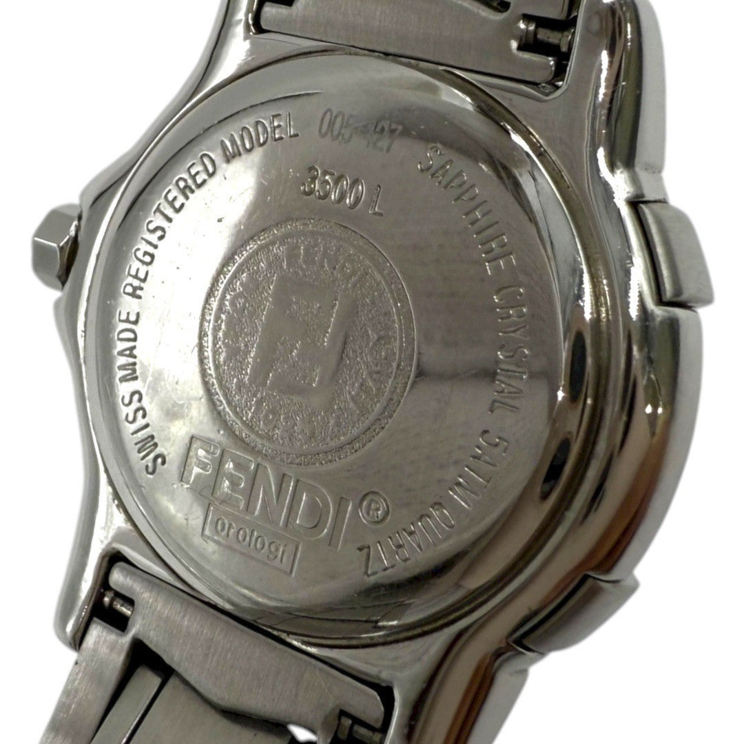 フェンディ 腕時計 FF ステンレスベルト シルバー ブルー スイス製 レディース