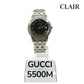 グッチ 腕時計 5500M クォーツ腕時計 SS シルバー文字盤 デイト
