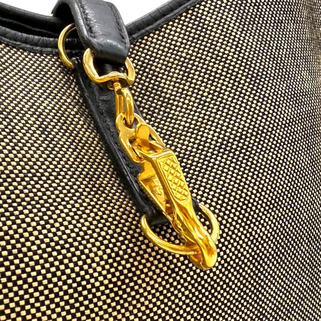 エルメス トリム31 ブラックレザー トワルアッシュ ゴールド金具 キャンバス