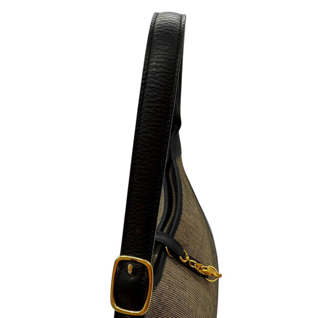 エルメス トリム31 ブラックレザー トワルアッシュ ゴールド金具 キャンバス