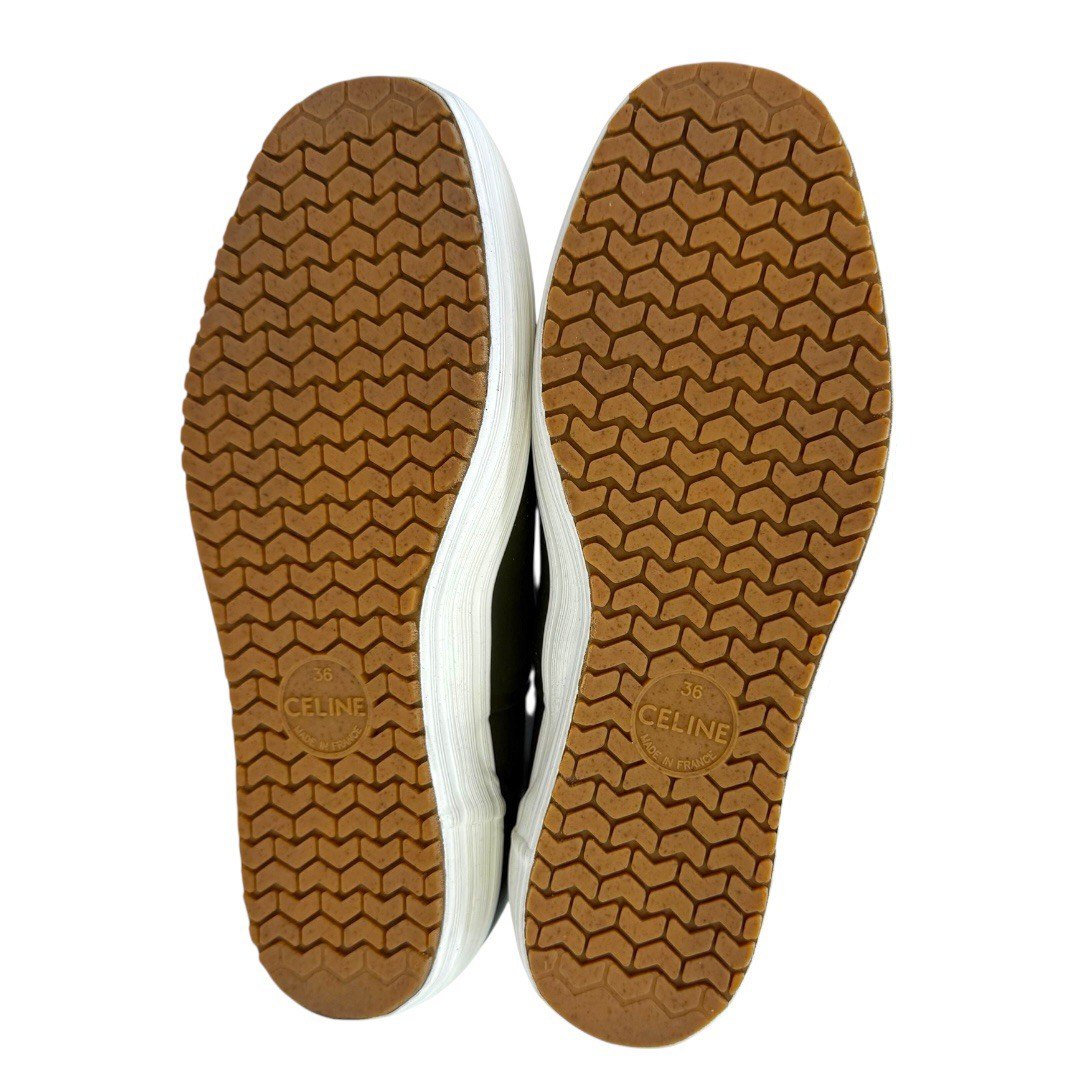 【美品】 セリーヌ レインブーツ 長靴 雨具 雨靴 傘 カーキ 23cm レディース