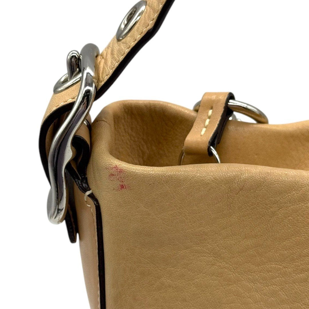 コーチ　肩掛けショルダーバッグ カーキ レザー