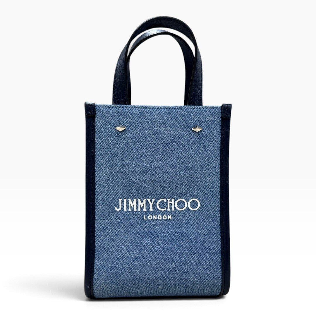 デニム×レザー 2WAY ハンドバッグ ジミーチュウ