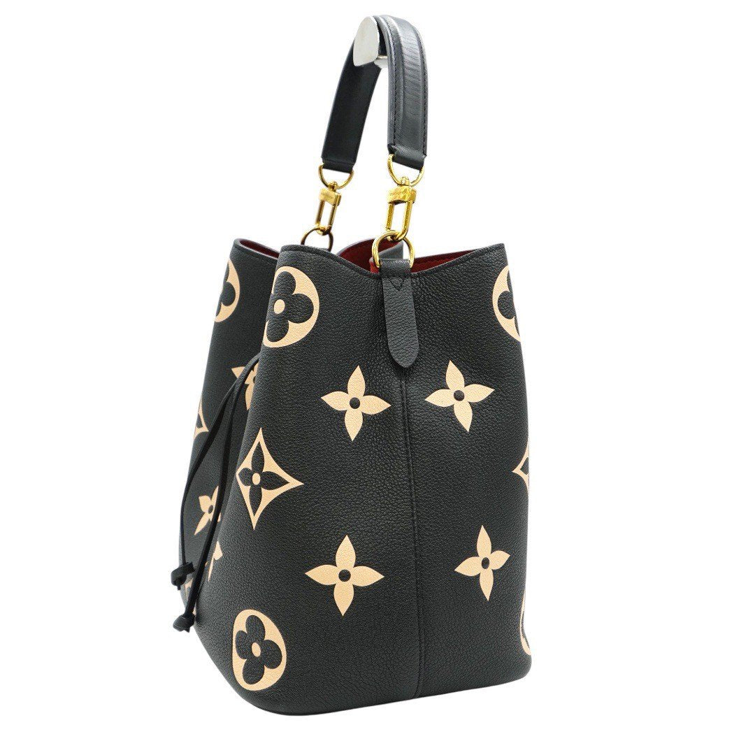 【美品】ルイヴィトン モノグラム 鞄 バッグ ハンドバッグ ショルダーバッグ バイカラー アンプラント ネオノエ MM M45497 ブラック ベージュ レディース ヴィトンバッグ