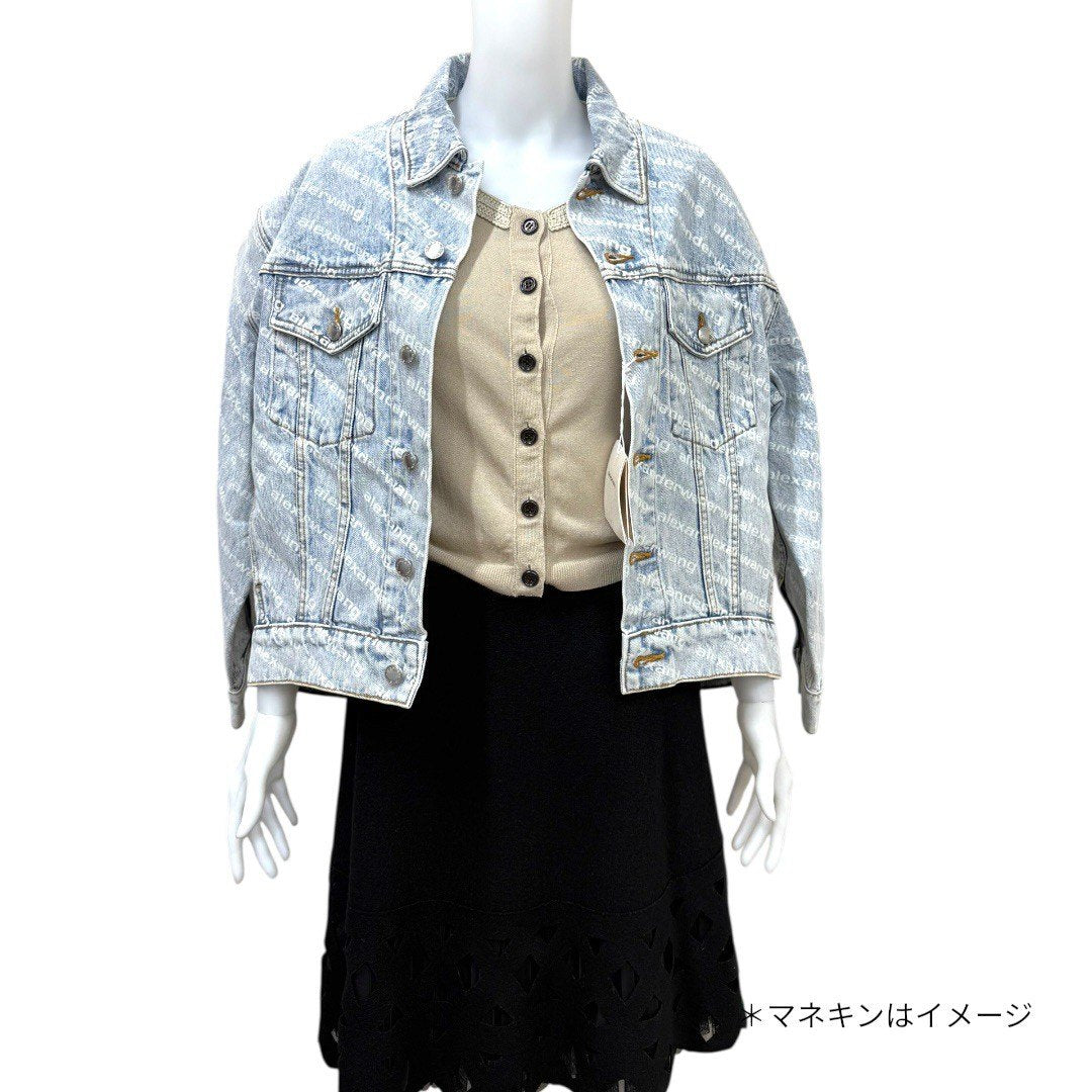 アレキサンダーワン ロゴデニムジャケット Gジャン Falling Back ロゴ クロップド