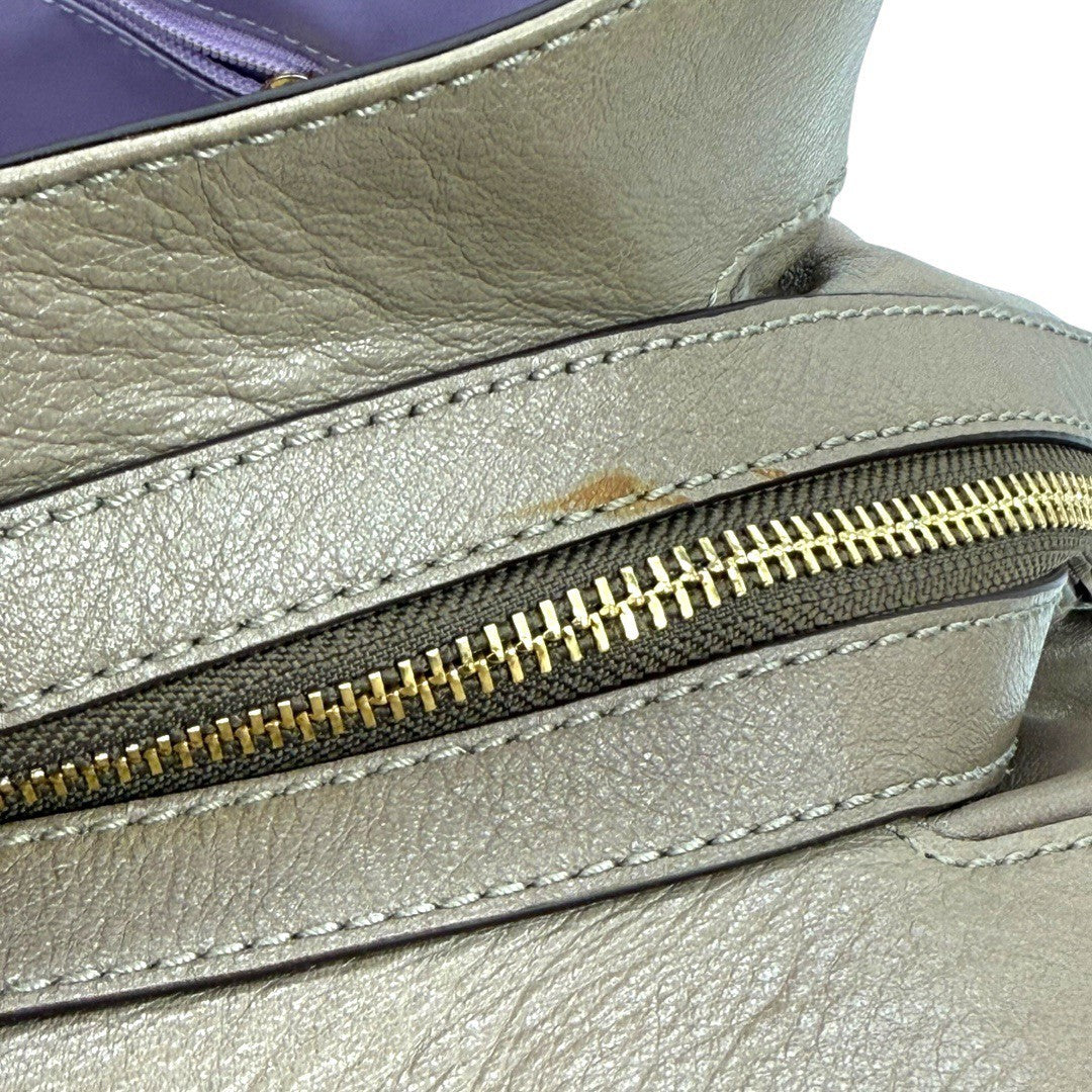 コーチ レザートートバッグ ベージュ 肩掛け F14052