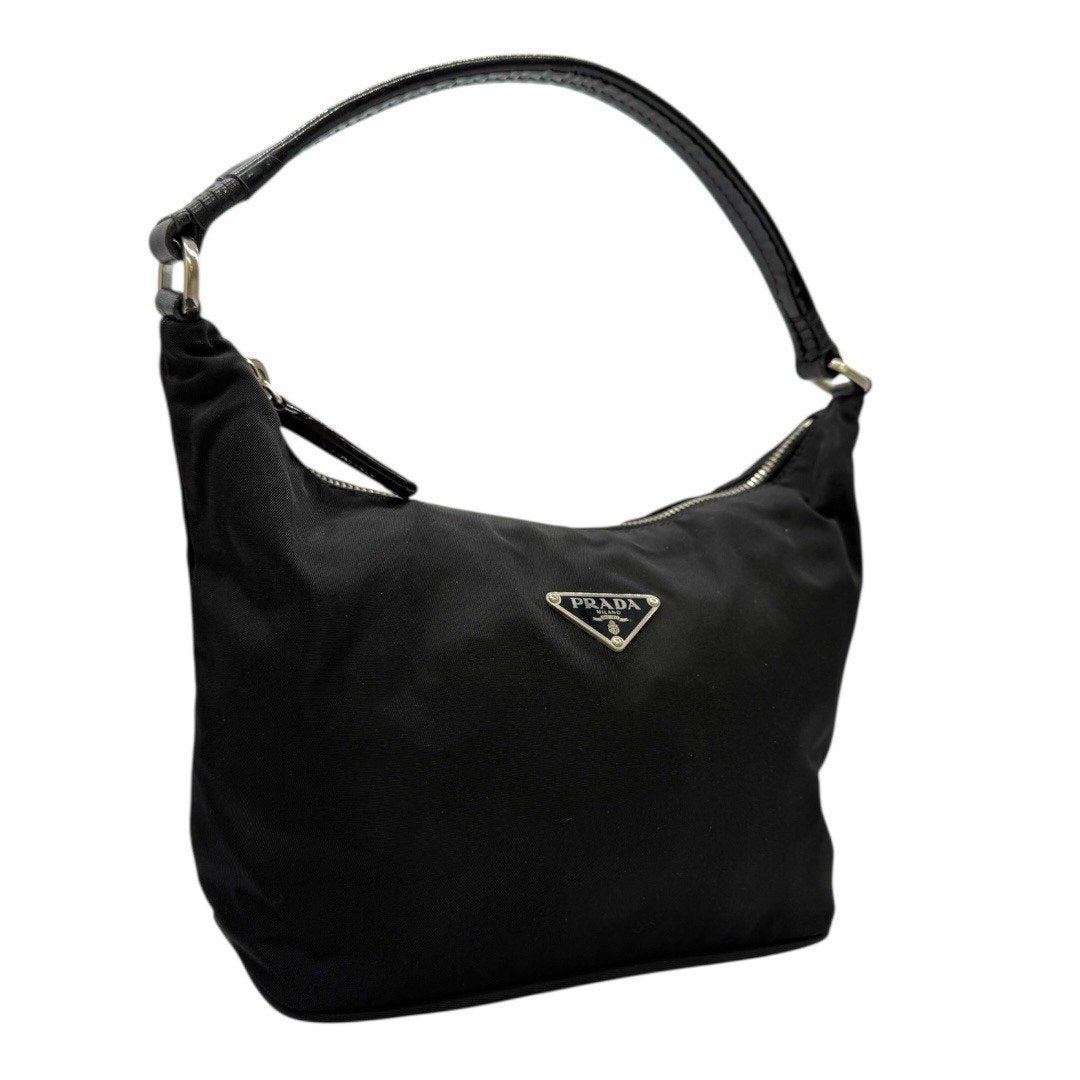 プラダ ミニワンショルダーバッグ アクセサリーポーチ ナイロン 黒 レディース