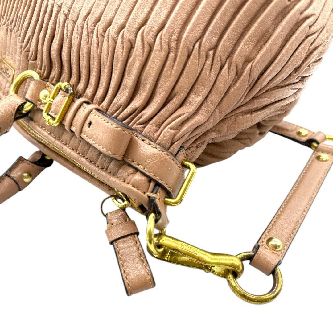 【美品】コーチ 2Way  ショルダーバッグ ハンドバッグ 15942 マディソン レザー ギャザー  ベージュ  レディース