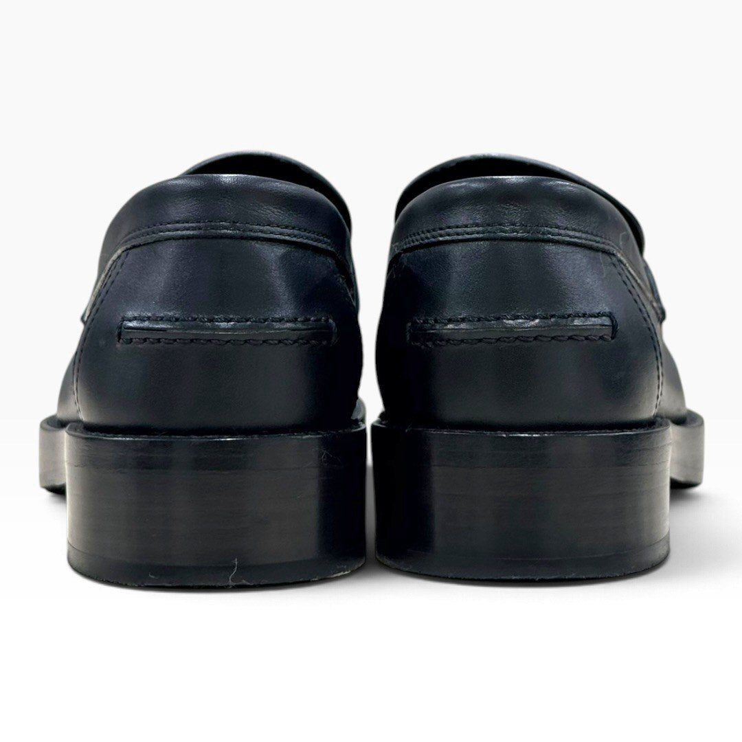 【美品】エルメス ホット モカシン ローファー レザー/ブラック SV金具 サイズ36