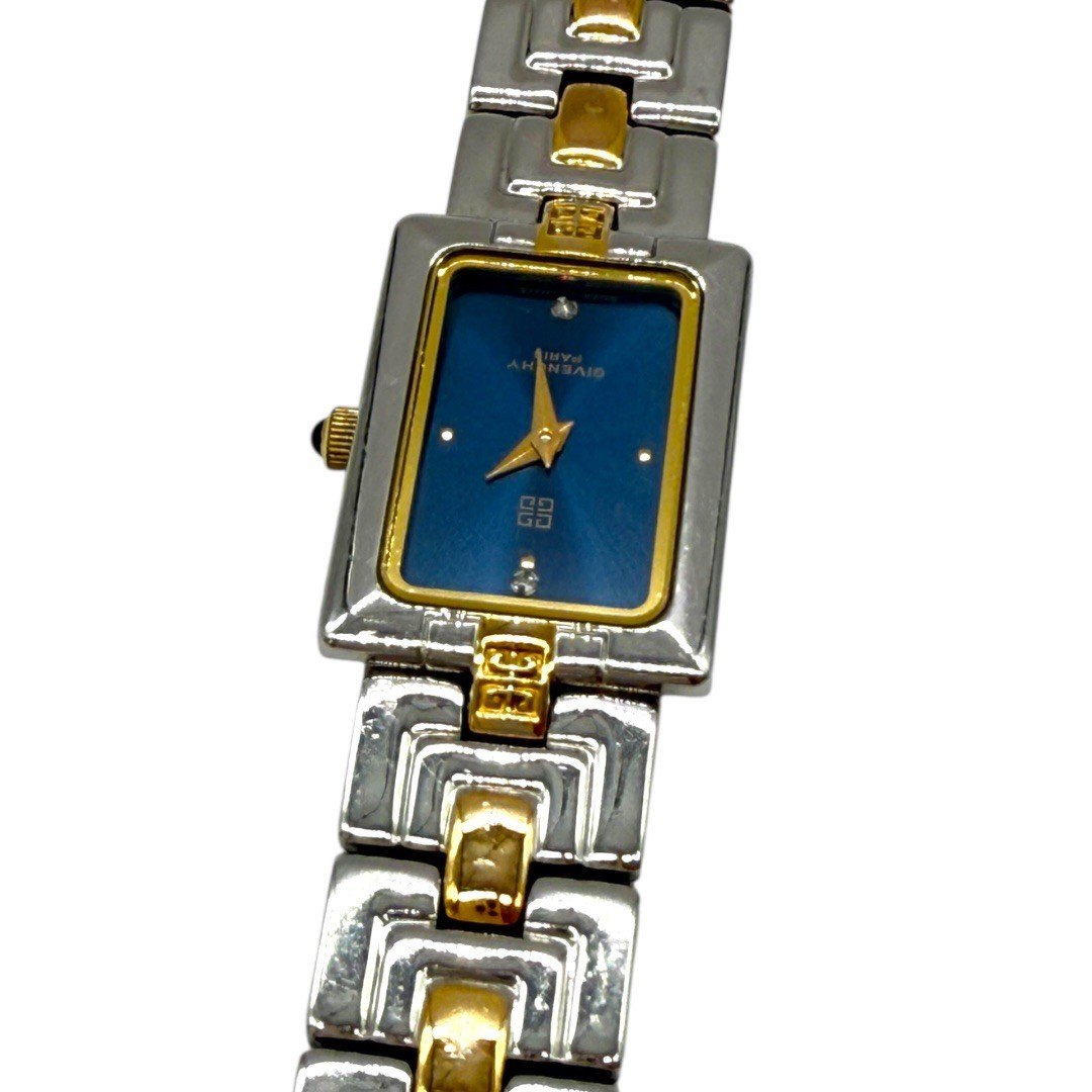 ジバンシー 腕時計 スクエア SS シルバー ゴールド コンビ ブレス アナログ クォーツ 時計 ウォッチ レディース