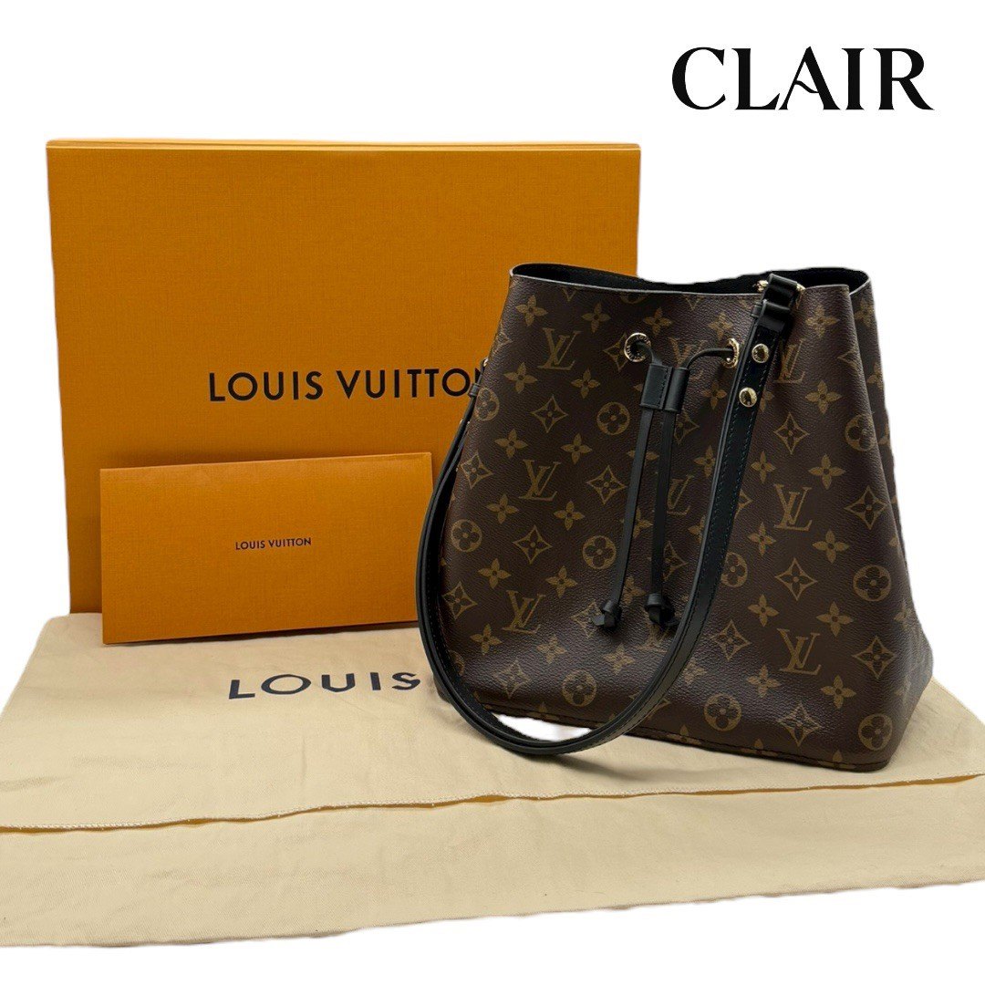 【極美品】ルイヴィトン ネオノエMM M44020 ショルダーバッグ ブラック/ブラウン レディース