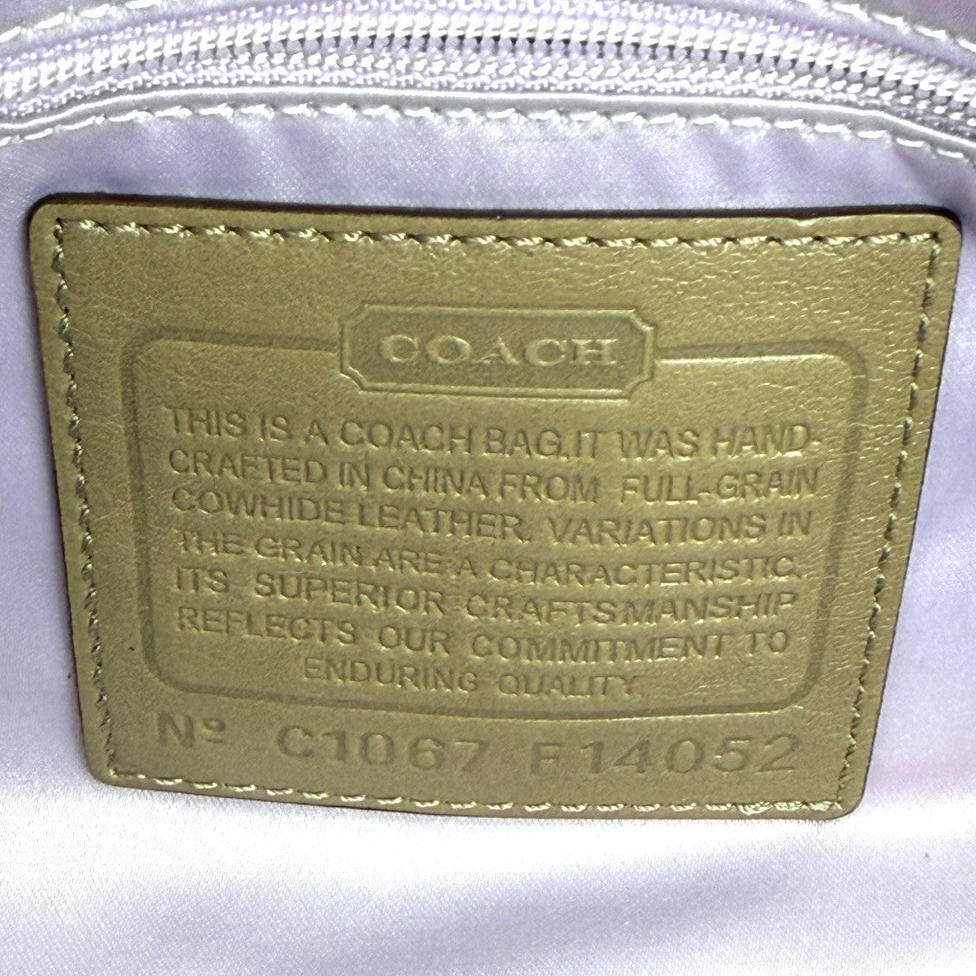 コーチ レザートートバッグ ベージュ 肩掛け F14052